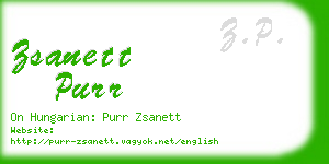 zsanett purr business card